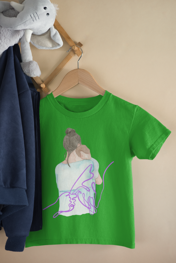 Kid's Palm Line Art Unisex T-shirt White by ZealforTee