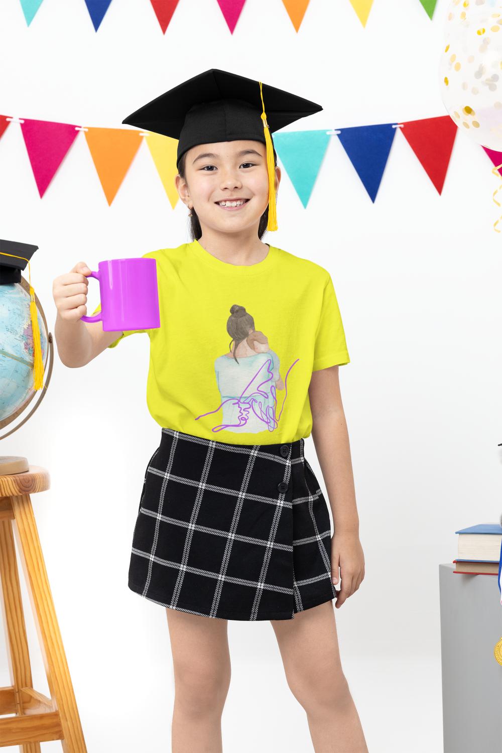 Kid's Palm Line Art Unisex T-shirt Black by ZealforTee