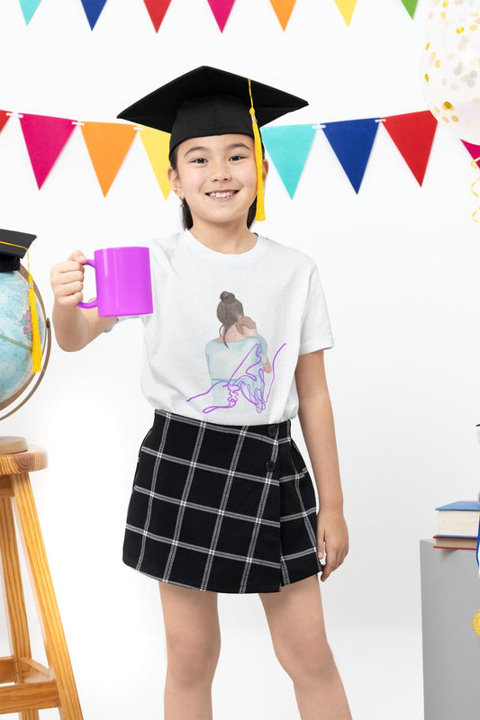 Kid's Palm Line Art Unisex T-shirt New Yellow by ZealforTee