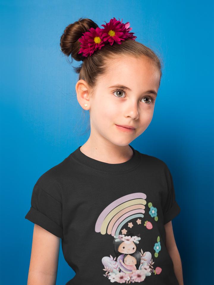 Kid's Mom Along Tiara Unisex T-shirt Black by ZealforTee