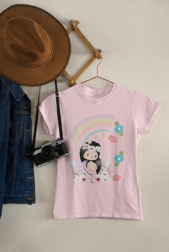 Kid's Mom Along Tiara Unisex T-shirt Light Baby Pink by ZealforTee