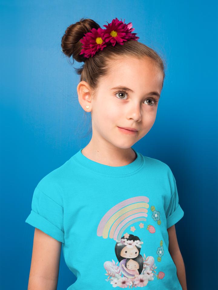 Kid's Mom Along Tiara Unisex T-shirt Light Baby Pink by ZealforTee