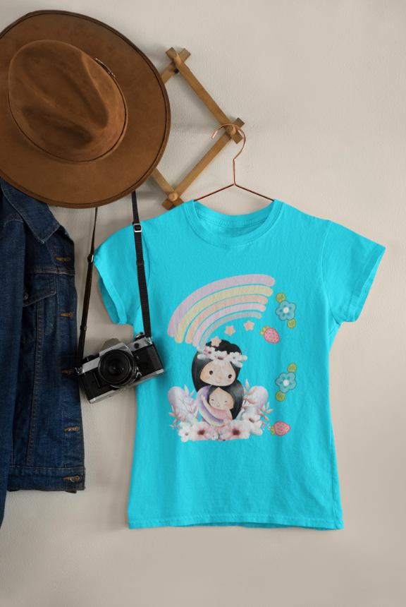 Kid's Mom Along Tiara Unisex T-shirt SkyBlue by ZealforTee