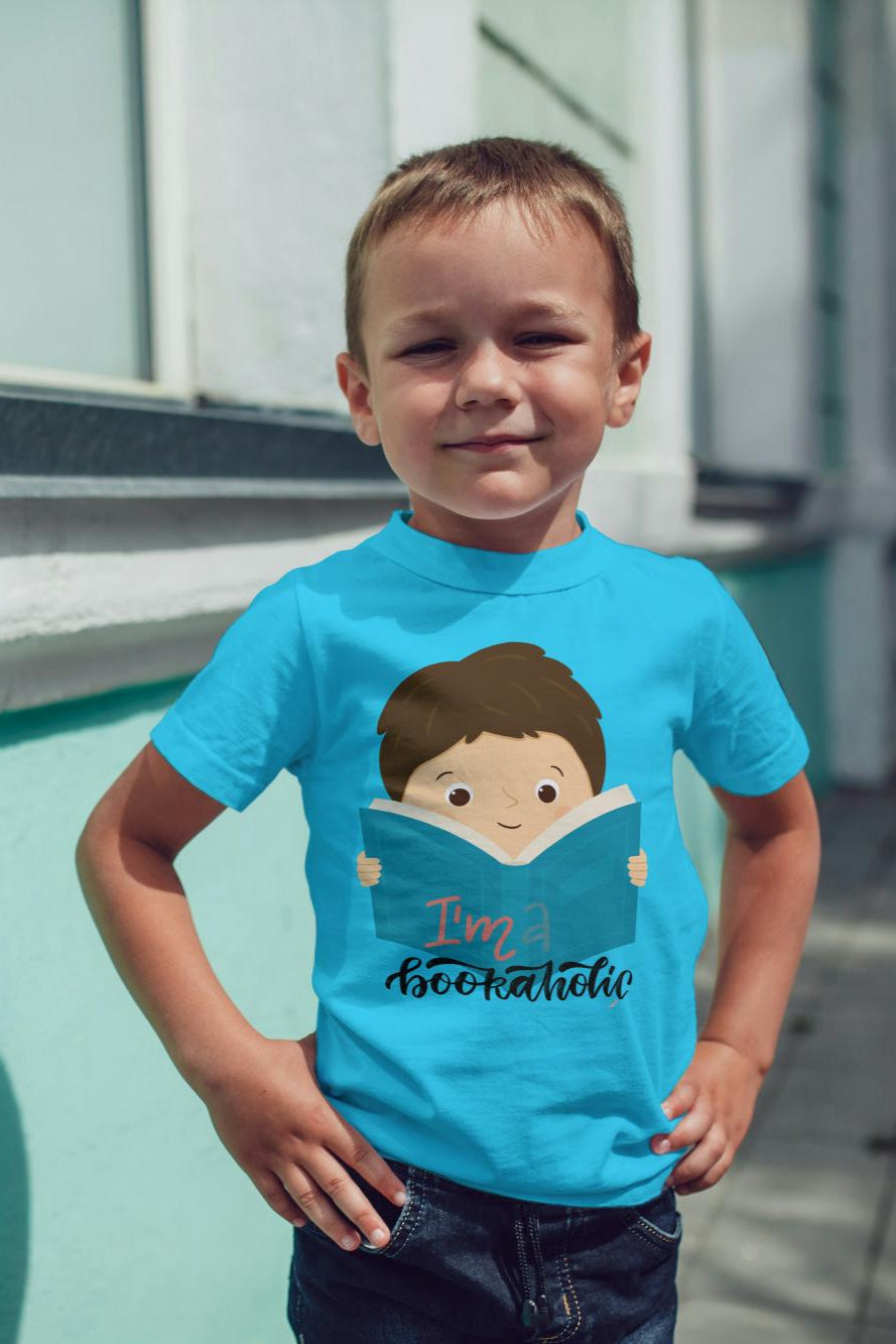 Kid's Bookaholic Unisex T-shirt Red by ZealforTee