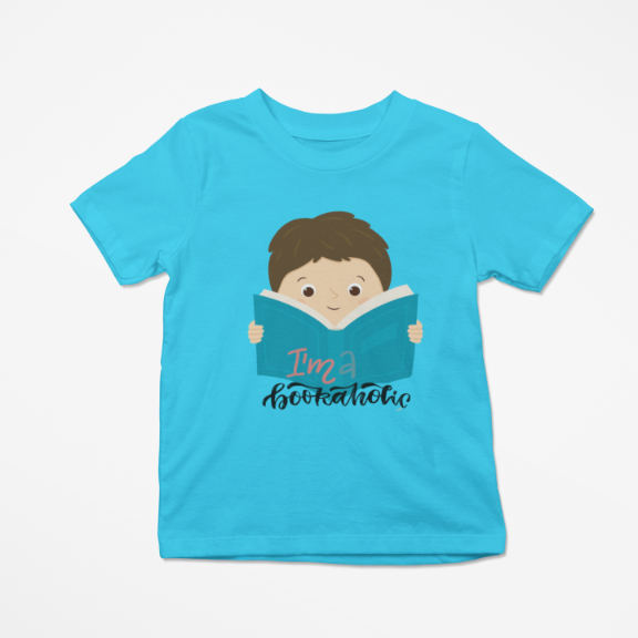 Kid's Bookaholic Unisex T-shirt Red by ZealforTee