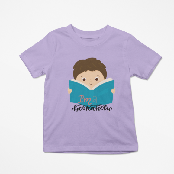 Kid's Bookaholic Unisex T-shirt Golden Yellow by ZealforTee
