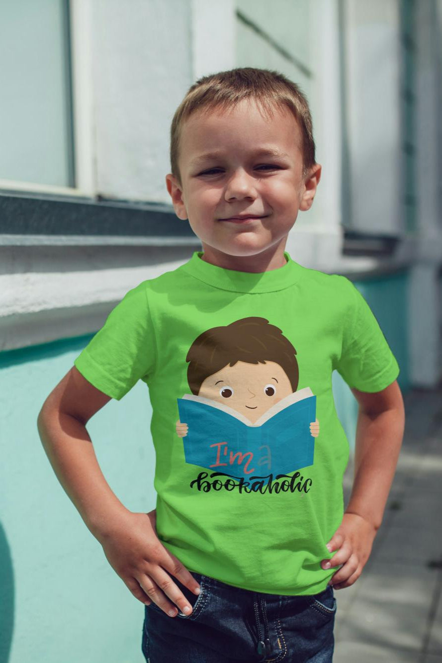 Kid's Bookaholic Unisex T-shirt Light Pink by ZealforTee