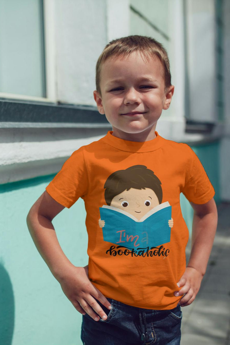 Kid's Bookaholic Unisex T-shirt Light Pink by ZealforTee