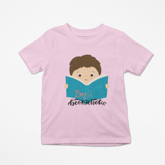 Kid's Bookaholic Unisex T-shirt Iris Lavender by ZealforTee