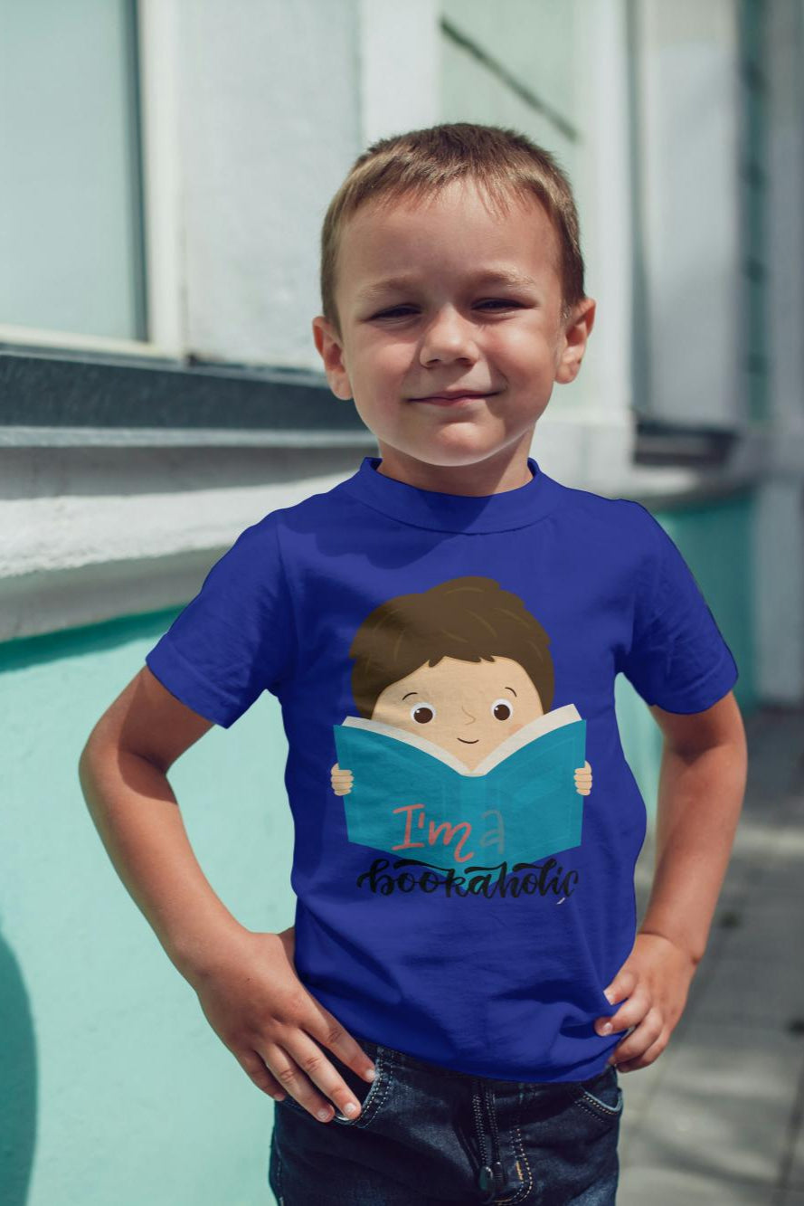Kid's Bookaholic Unisex T-shirt Orange by ZealforTee