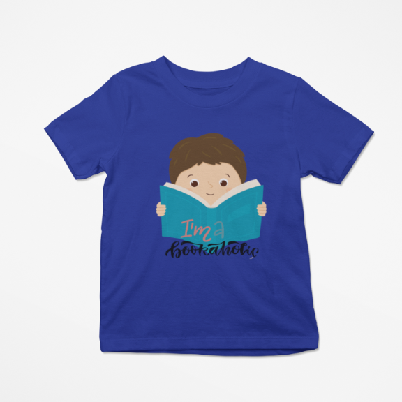 Kid's Bookaholic Unisex T-shirt Orange by ZealforTee