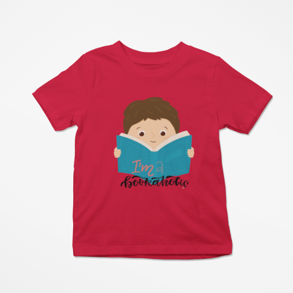 Kid's Bookaholic Unisex T-shirt Liril Green by ZealforTee