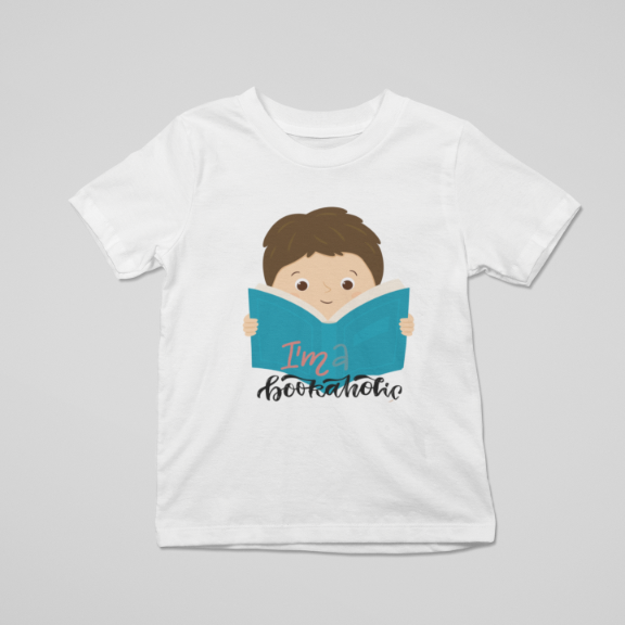 Kid's Bookaholic Unisex T-shirt Royal Blue by ZealforTee