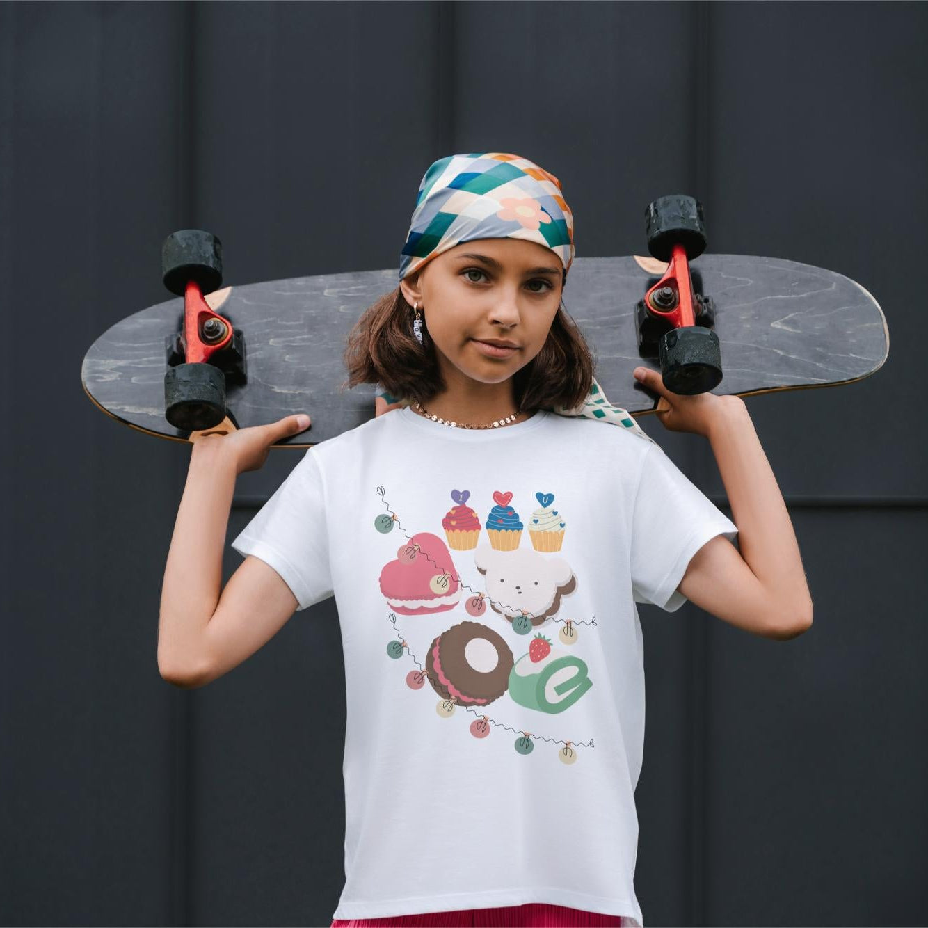 Kid's Cakes and Cup Cakes Unisex Tshirt Melange Grey by ZealforTee