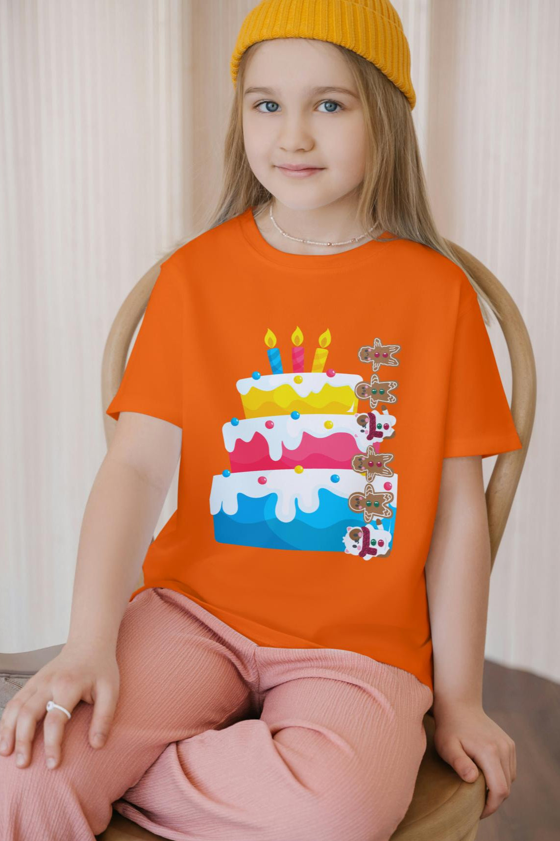 Kid's Cakes and Ginger Bread Unisex T-shirt Orange by ZealforTee