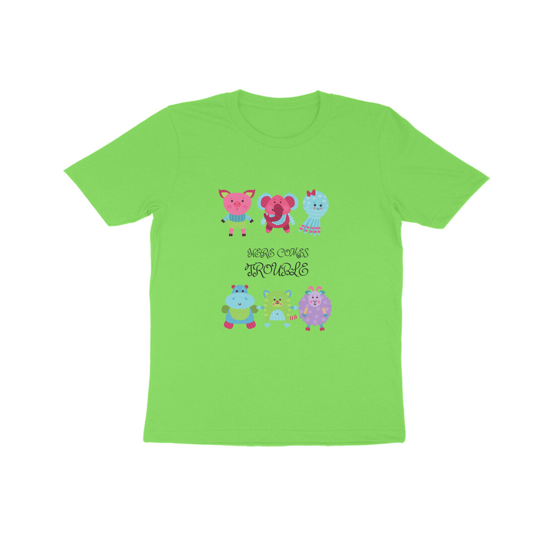 Kids Trouble Unisex Tshirt Butter Yellow by ZealforTee