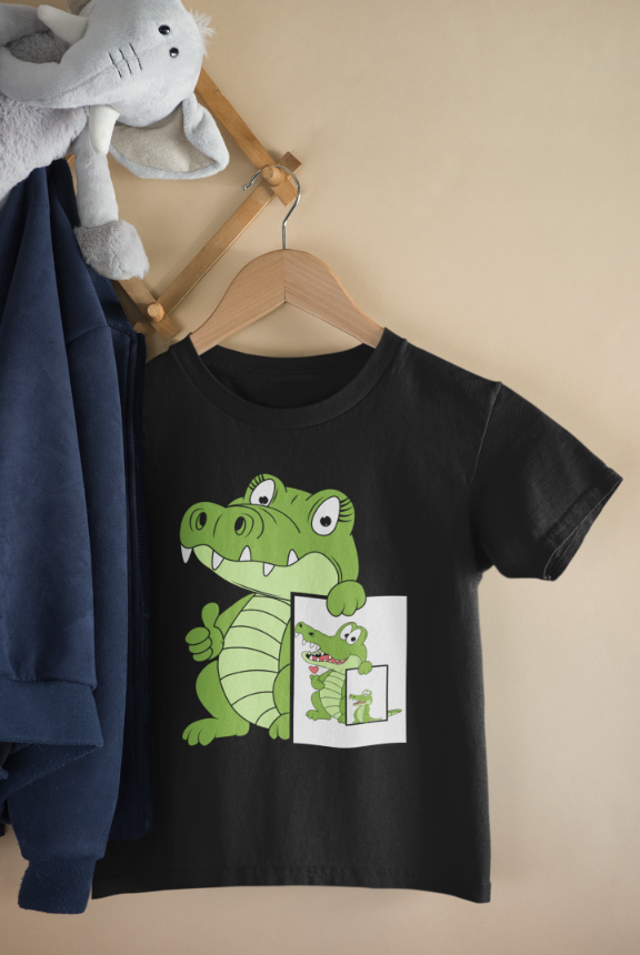 Kids Baby Croc Unisex Tshirt Iris Lavender by ZealforTee