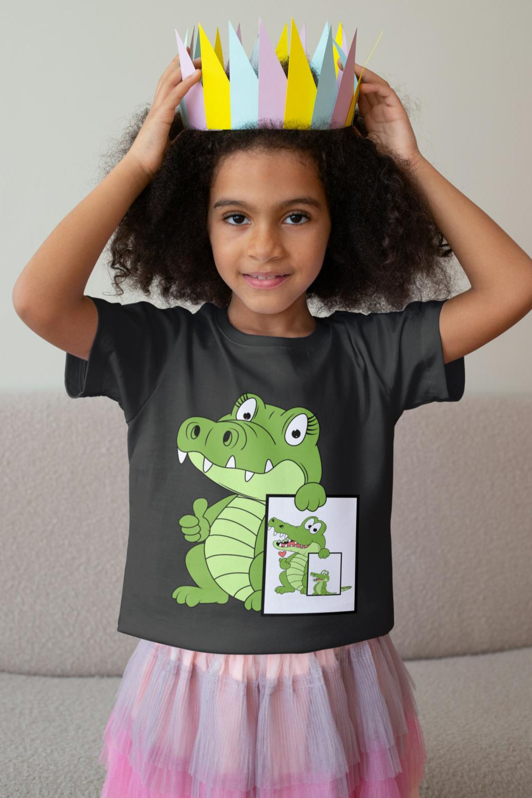 Kids Baby Croc Unisex Tshirt Iris Lavender by ZealforTee