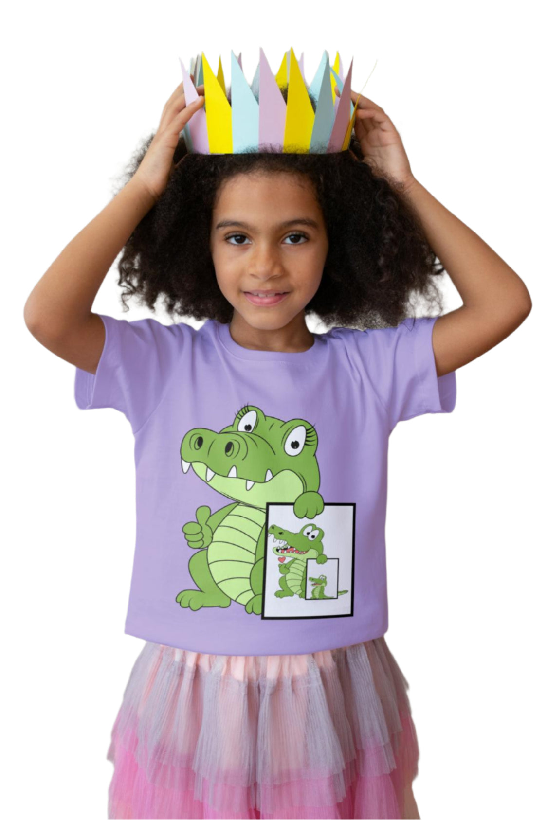 Kids Baby Croc Unisex Tshirt Light Pink by ZealforTee