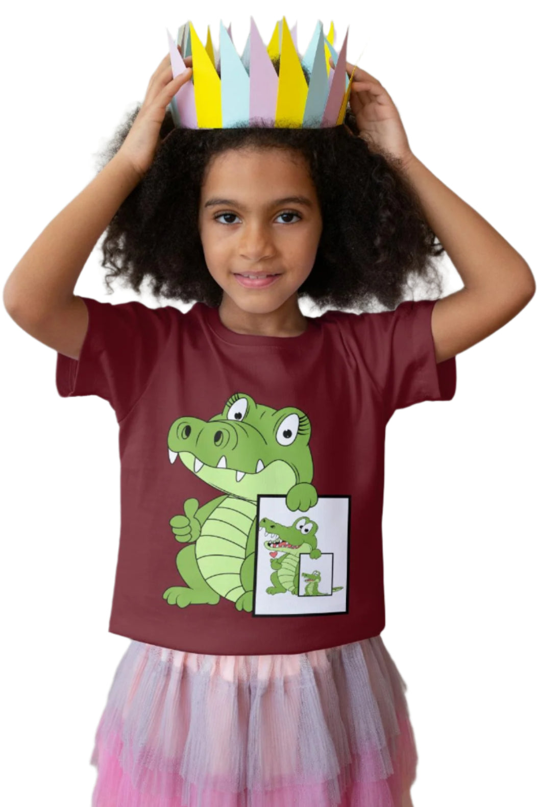 Kids Baby Croc Unisex Tshirt Light Pink by ZealforTee