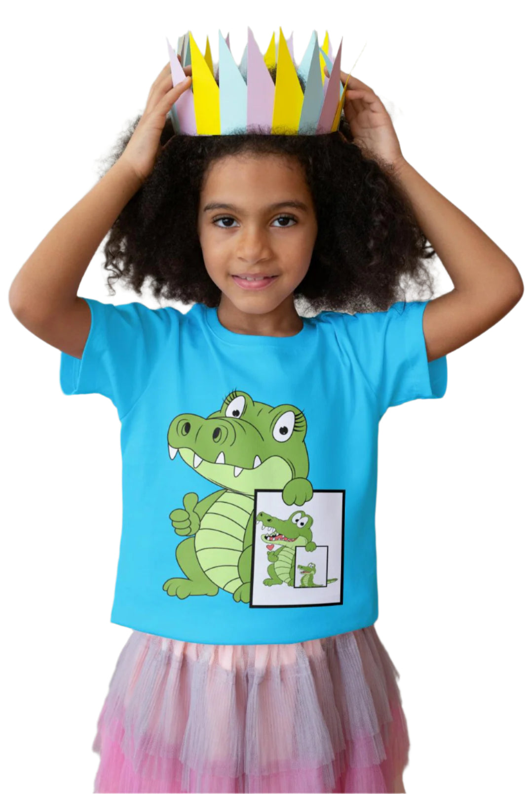 Kids Baby Croc Unisex Tshirt Black by ZealforTee