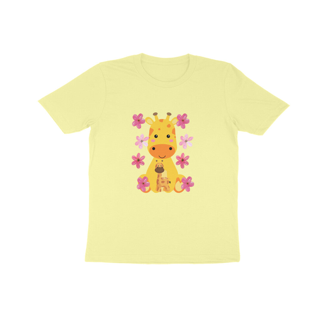 Kid's Baby Giraffe Unisex Tshirt Light Pink by ZealforTee