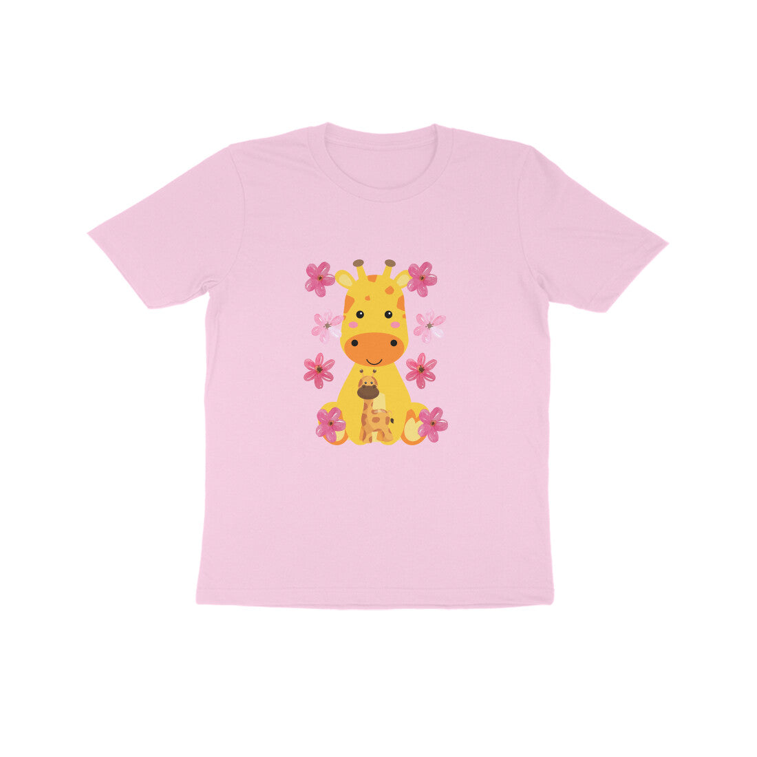 Kid's Baby Giraffe Unisex Tshirt Sky Blue by ZealforTee