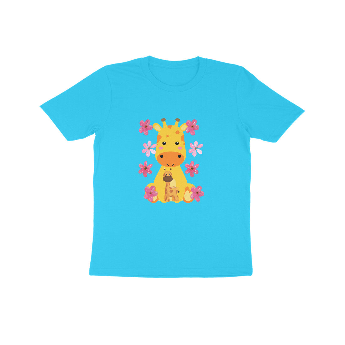 Kid's Baby Giraffe Unisex Tshirt White by ZealforTee