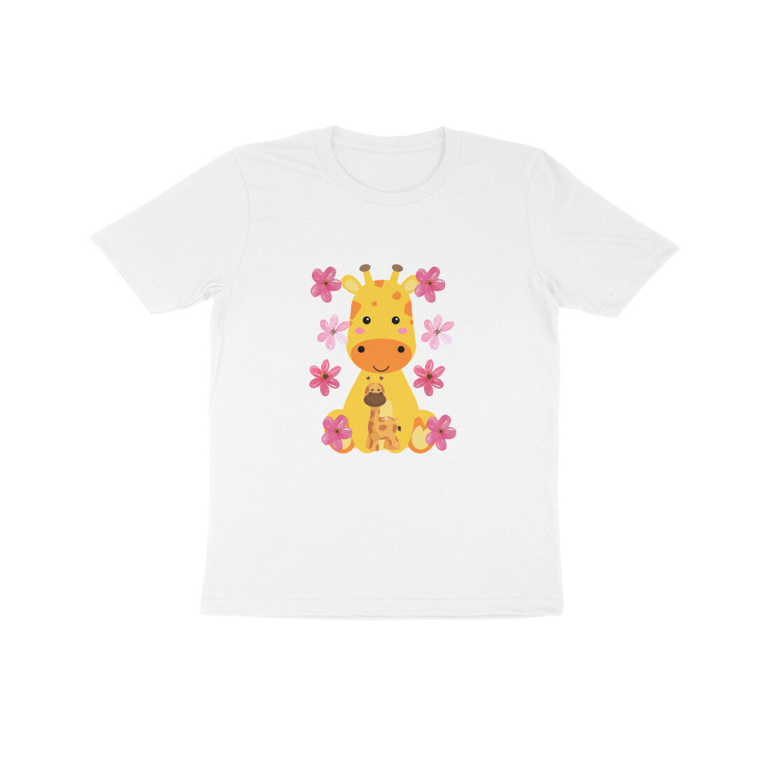 Kid's Baby Giraffe Unisex Tshirt Black by ZealforTee