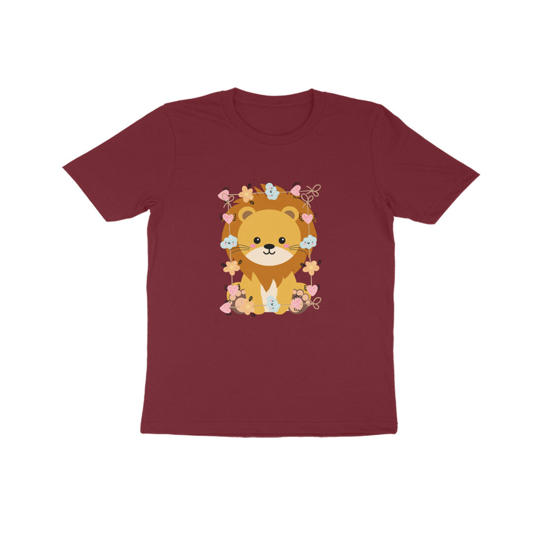Kids Baby Lion Unisex Tshirt Light Pink by ZealforTee