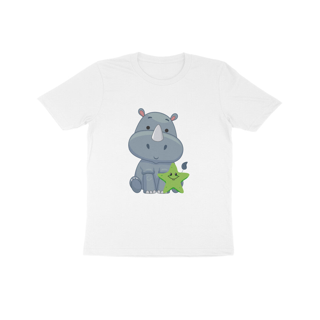 Kids Baby Rhino Unisex Tshirt Black by ZealforTee