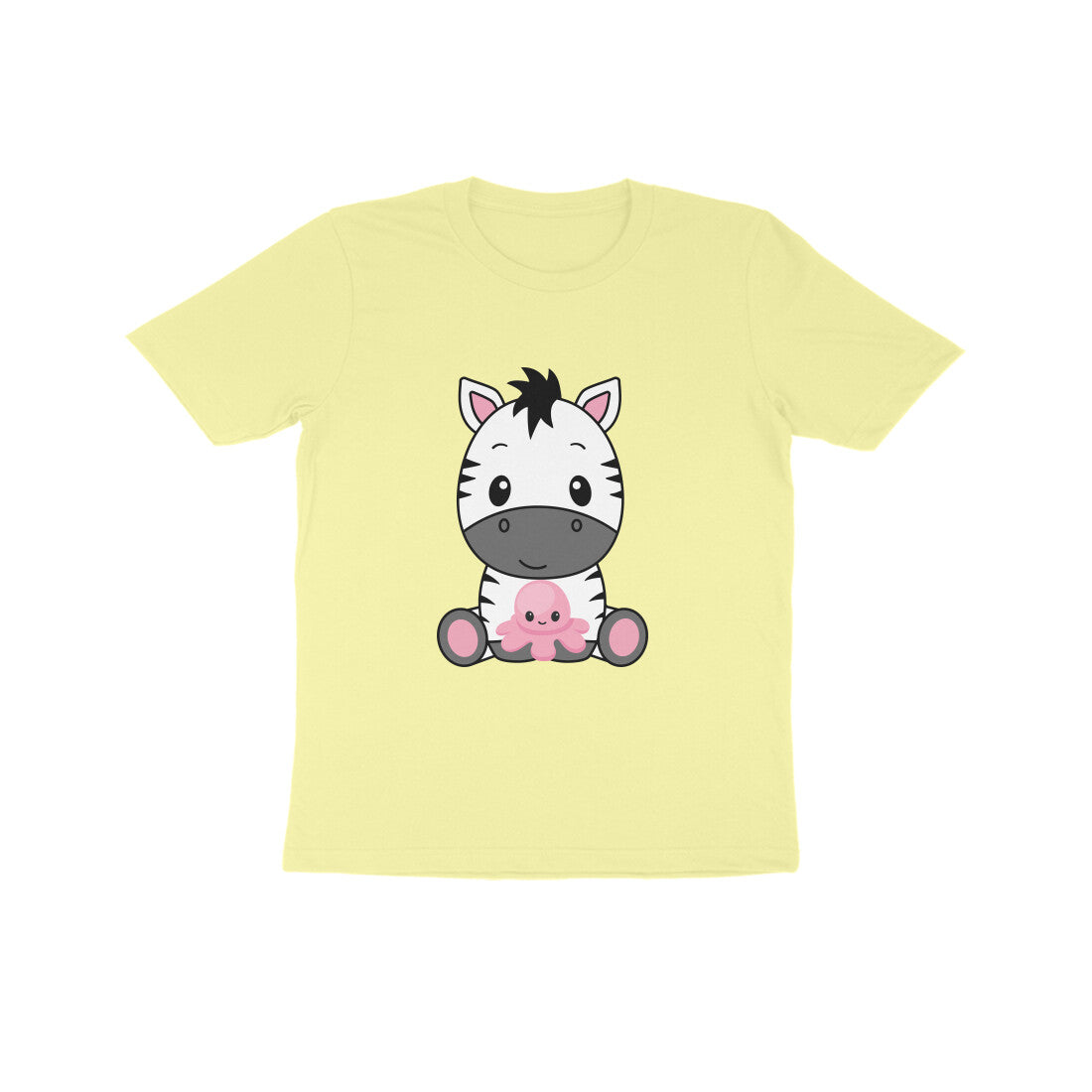 Kid's Baby Zebra Unisex Tshirt Butter Yellow by ZealforTee