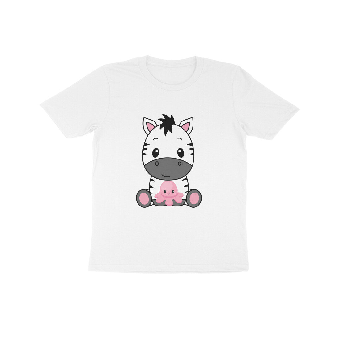 Kid's Baby Zebra Unisex Tshirt Sky Blue by ZealforTee