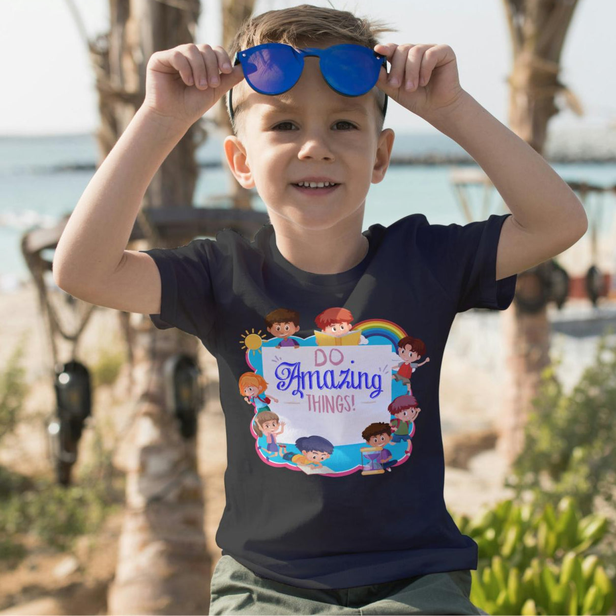 Kid's Amazing Things Unisex T-shirt Royal Blue by ZealforTee