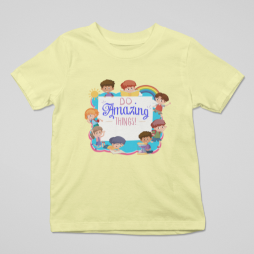 Kid's Amazing Things Unisex T-shirt Butter Yellow by ZealforTee