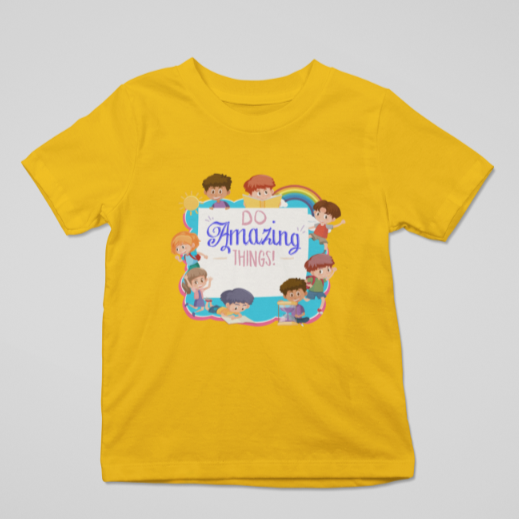 Kid's Amazing Things Unisex T-shirt Butter Yellow by ZealforTee