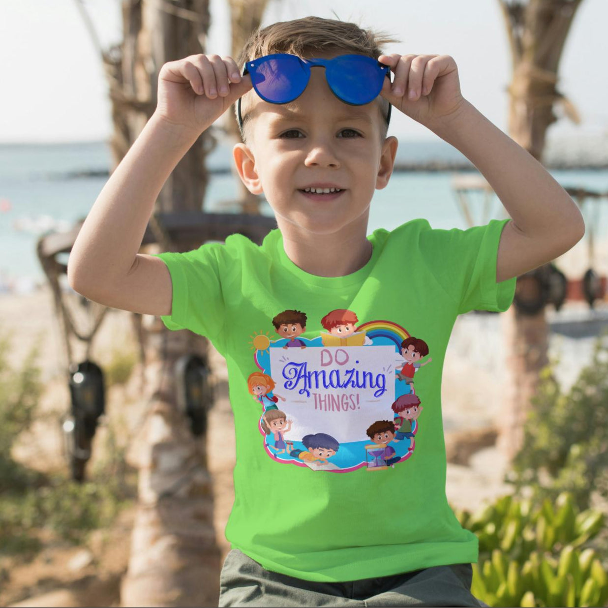 Kid's Amazing Things Unisex T-shirt Liril Green by ZealforTee