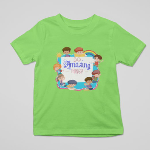 Kid's Amazing Things Unisex T-shirt Liril Green by ZealforTee