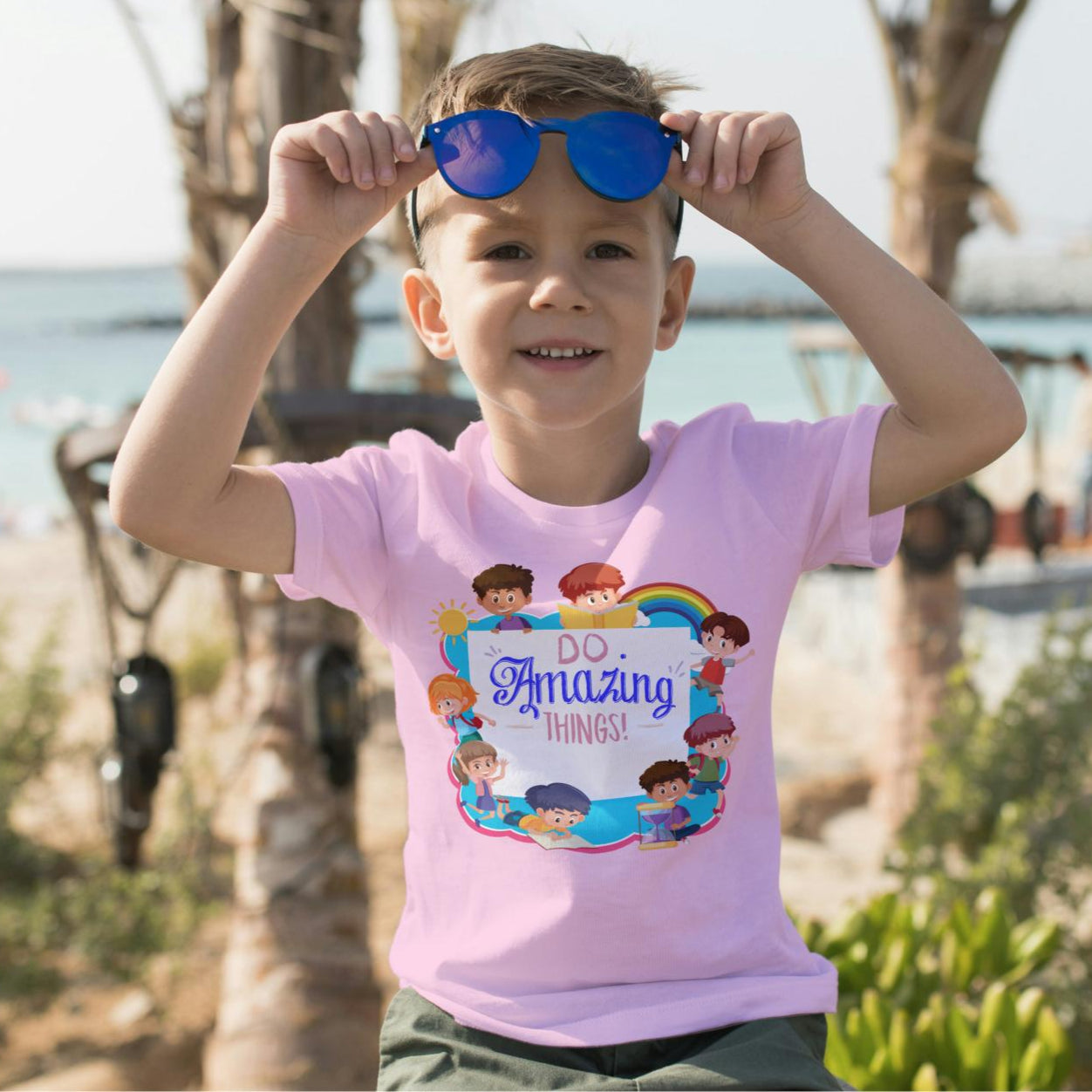 Kid's Amazing Things Unisex T-shirt Iris Lavender by ZealforTee