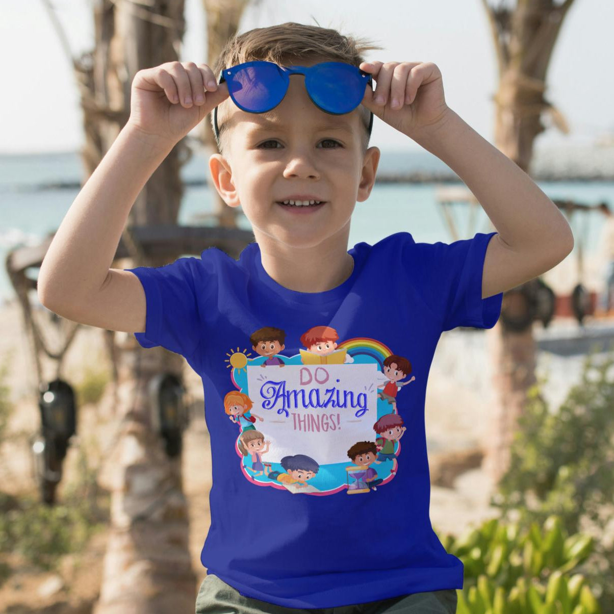 Kid's Amazing Things Unisex T-shirt Orange by ZealforTee