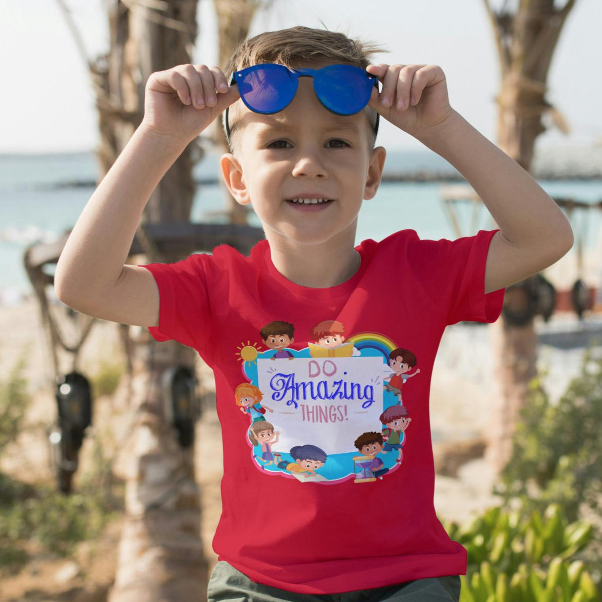 Kid's Amazing Things Unisex T-shirt Light Pink by ZealforTee