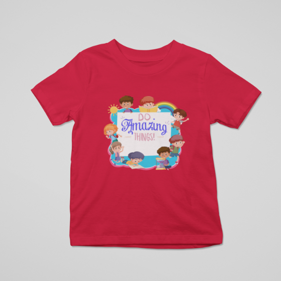 Kid's Amazing Things Unisex T-shirt Light Pink by ZealforTee