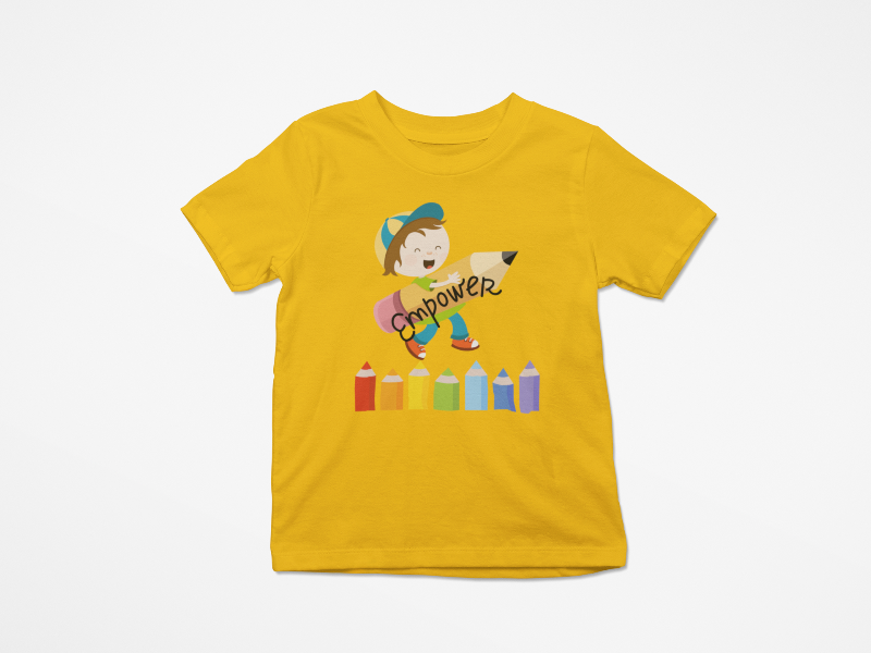 Kid's Empowerment Unisex T-shirt Golden Yellow by ZealforTee
