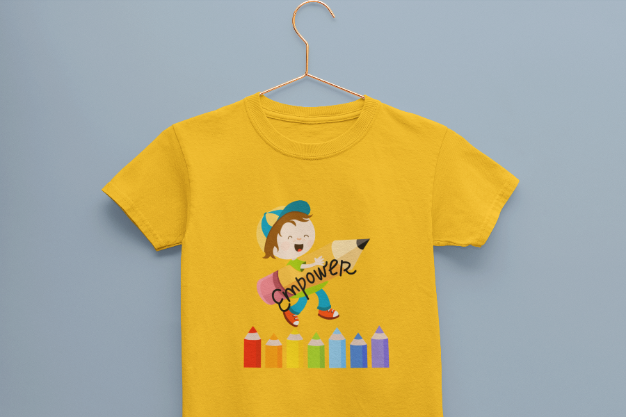 Kid's Empowerment Unisex T-shirt Golden Yellow by ZealforTee