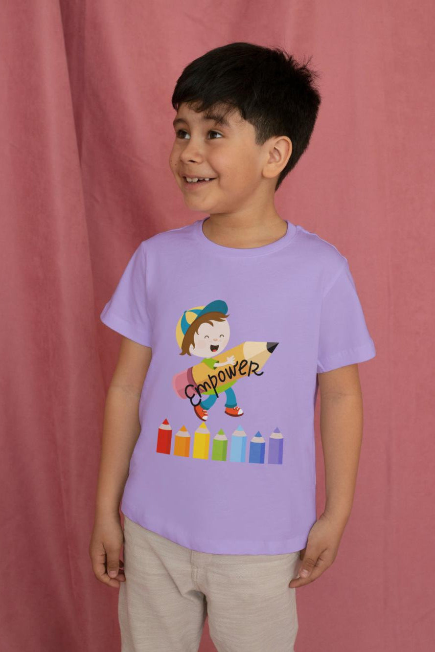 Kid's Empowerment Unisex T-shirt Light Pink by ZealforTee