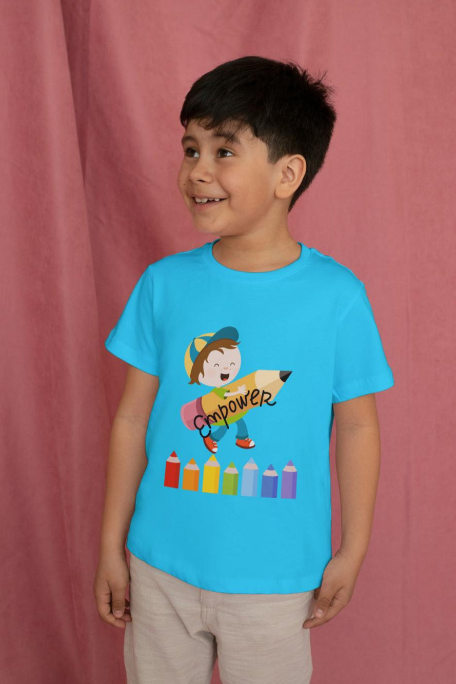 Kid's Empowerment Unisex T-shirt Sky Blue by ZealforTee