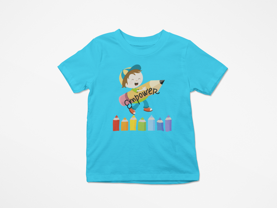 Kid's Empowerment Unisex T-shirt Sky Blue by ZealforTee