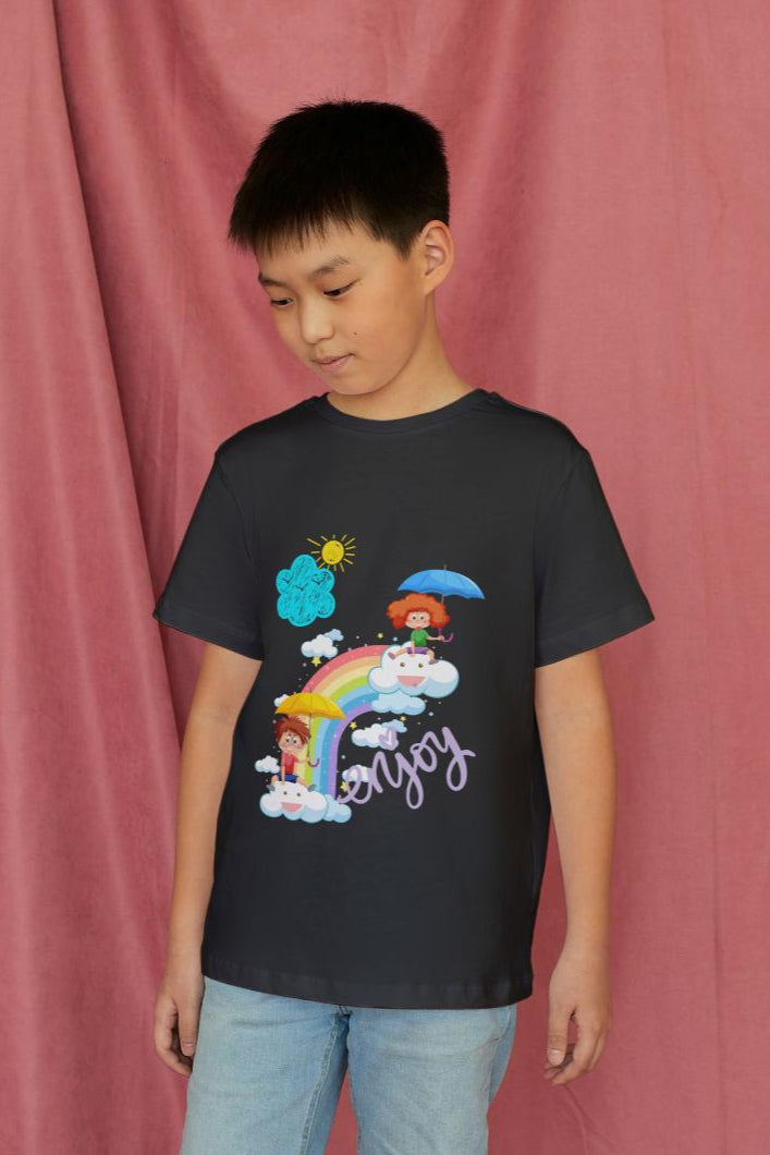 Kid's Enjoy Unisex T-shirt Butter Yellow by ZealforTee