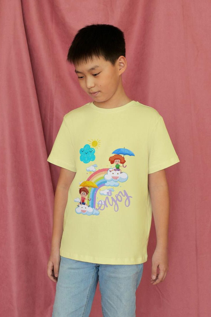 Kid's Enjoy Unisex T-shirt Black by ZealforTee