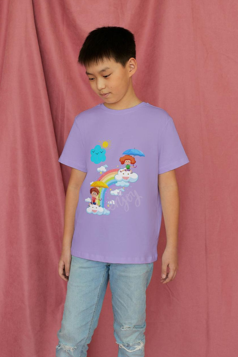 Kid's Enjoy Unisex T-shirt Light Pink by ZealforTee